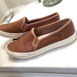 Keds Carmel brown leather shoes. Good condition. Size 8